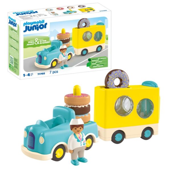 Playmobil Junior - Camion de stivuit si sortat cu gogosi - PM71702