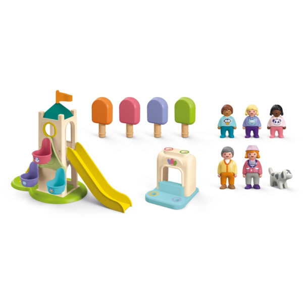 Playmobil Junior - Turn de aventura cu stand de inghetata - PM71703