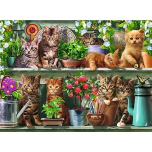 Ravensburger - Puzzle pisici pe raft 500 piese design nou - RVSPA00205