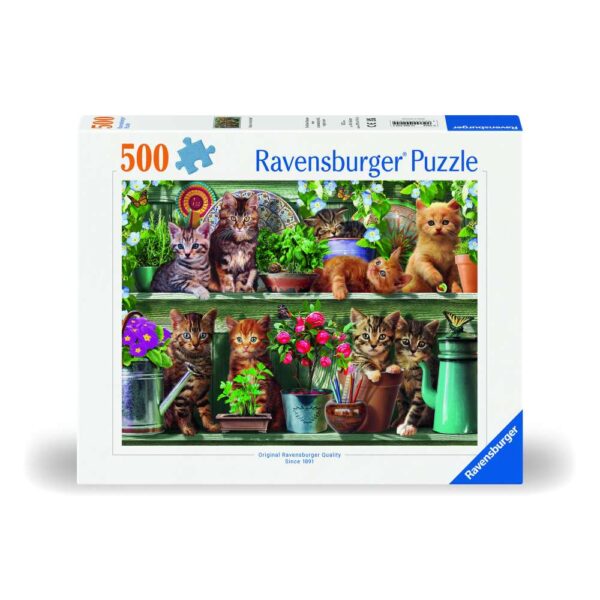 Ravensburger - Puzzle pisici pe raft 500 piese design nou - RVSPA00205