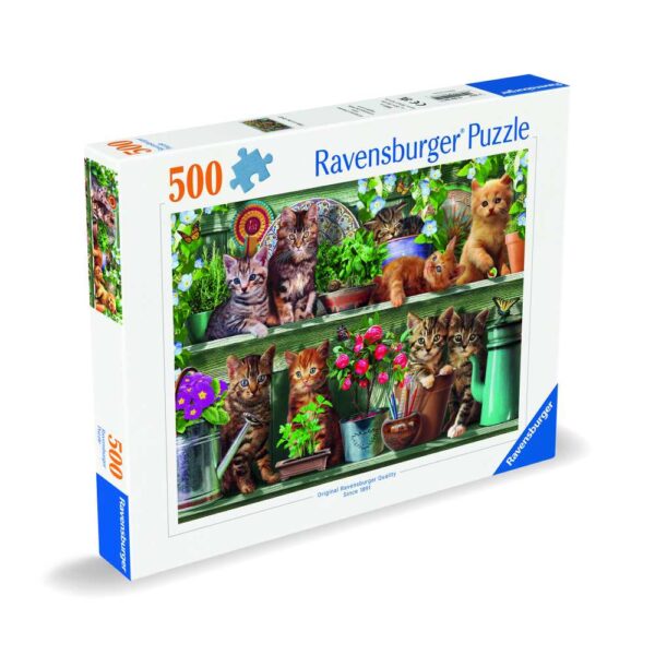 Ravensburger - Puzzle pisici pe raft 500 piese design nou - RVSPA00205