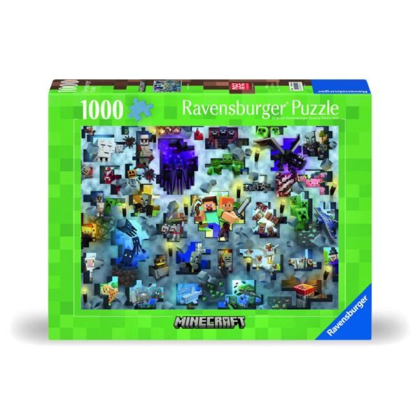 Ravensburger - Puzzle provocarea Minecraft 1000 piese design nou - RVSPA00422