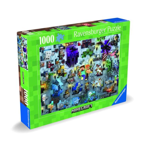 Ravensburger - Puzzle provocarea Minecraft 1000 piese design nou - RVSPA00422