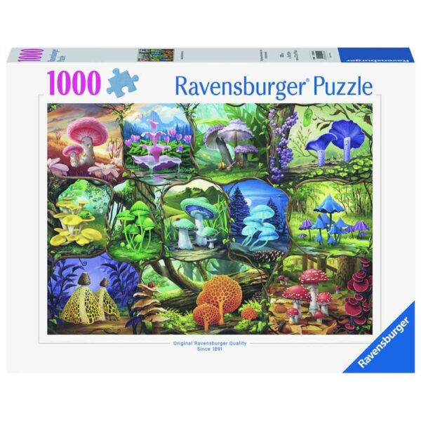 Ravensburger - Puzzle ciuperci colorate 1000 piese design nou - RVSPA00424