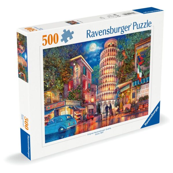 Ravensburger - Puzzle strazile din Pisa 500 piese design nou - RVSPA00709