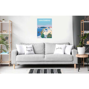 Ravensburger - Pictura pe numere Tablou Canvas Santorini - RVSPBN23906
