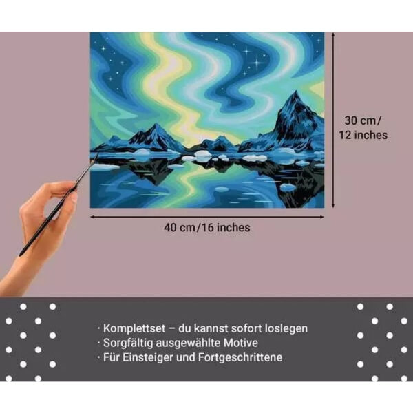 Ravensburger - Pictura pe numere Tablou Canvas Aurora Boreala - RVSPBN23907