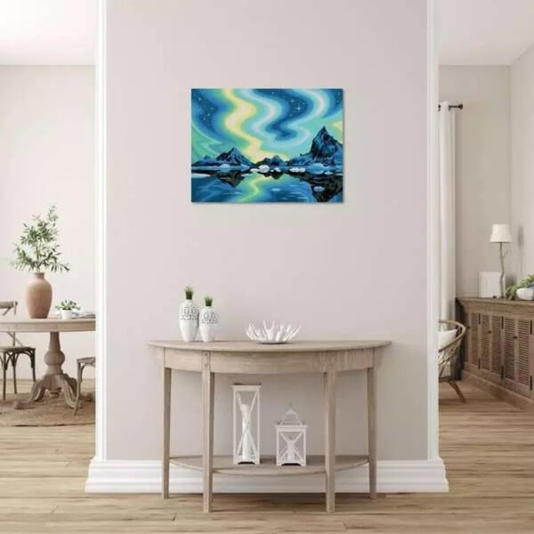 Ravensburger - Pictura pe numere Tablou Canvas Aurora Boreala - RVSPBN23907