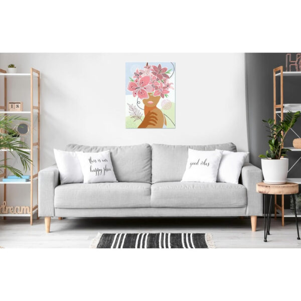 Ravensburger - Pictura pe numere Tablou Canvas femeie cu flori in cap - RVSPBN23908