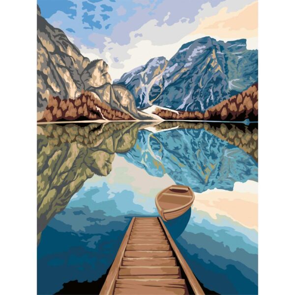 Ravensburger - Pictura pe numere Tablou Canvas vedere la lac - RVSPBN23909