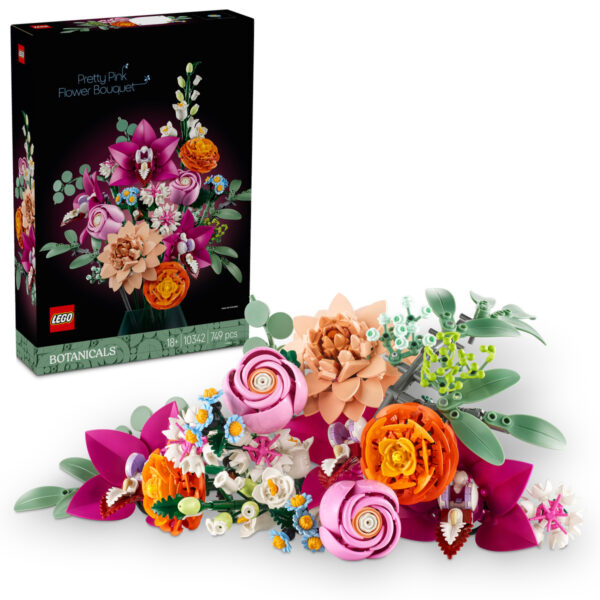 LEGO Icons (Creator Expert) - Buchet de flori roz 10342, 749 piese