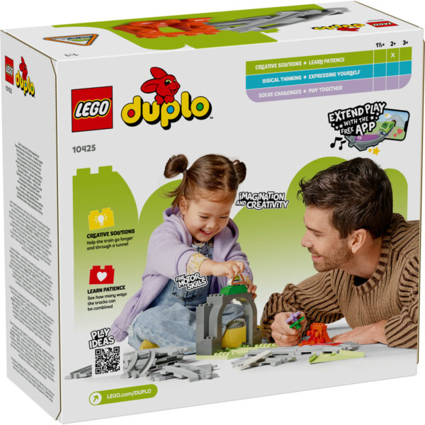 LEGO DUPLO - Set de extindere Tunel cu sine de cale ferata 10425, 20 piese