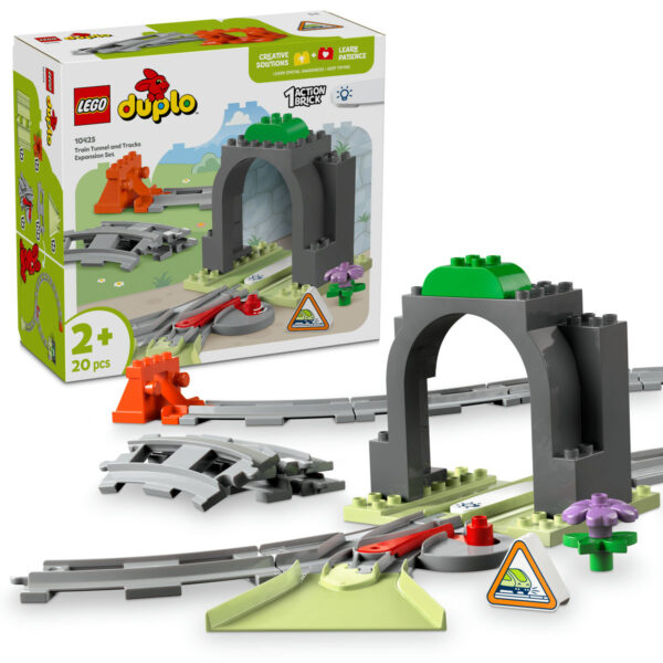 LEGO DUPLO - Set de extindere Tunel cu sine de cale ferata 10425, 20 piese