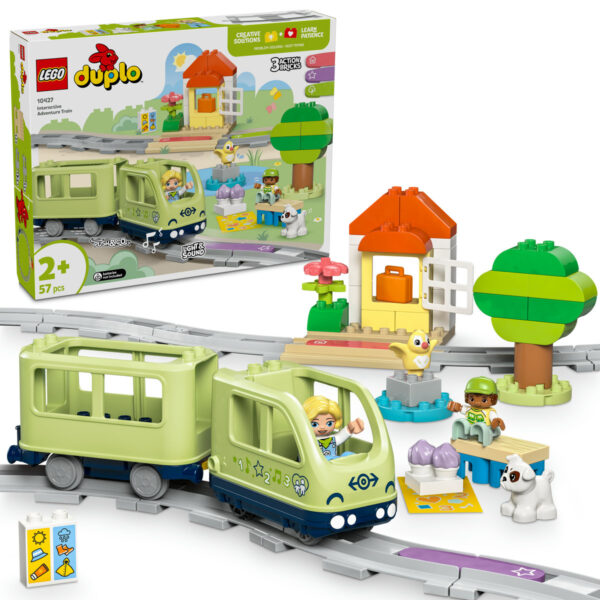 LEGO DUPLO - Tren de aventura interactiv 10427, 57 piese