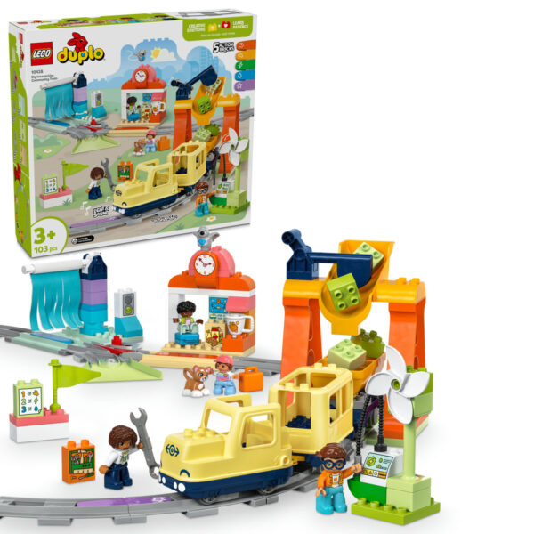 LEGO DUPLO - Tren  comunitar interactiv 10428, 103 piese