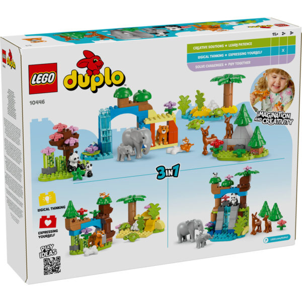 LEGO DUPLO - Familii de animale salbatice 3 în 1 10446, 92 piese