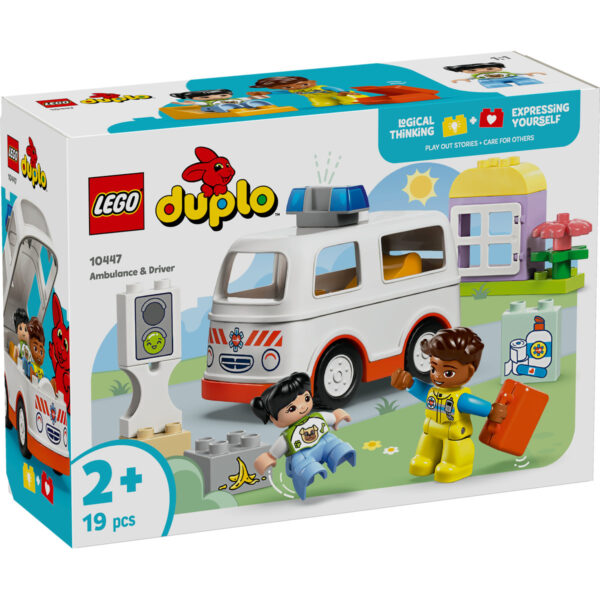 LEGO DUPLO - Ambulanta si sofer 10447, 19 piese