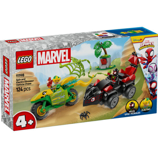 LEGO DUPLO - Spin si Electro în dino-vehicule 11198, 124 piese