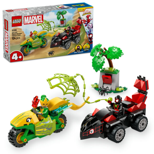 LEGO DUPLO - Spin si Electro în dino-vehicule 11198, 124 piese