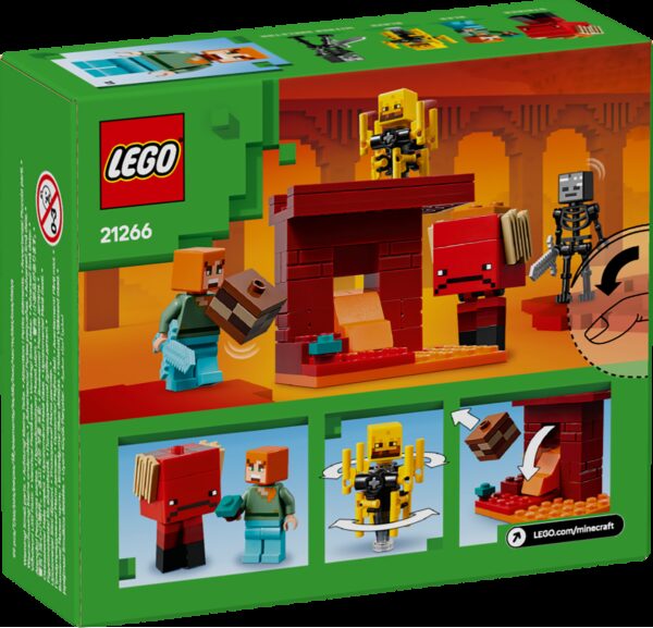 LEGO Minecraft - Batalie deasupra lavei în Nether 21266, 99 piese