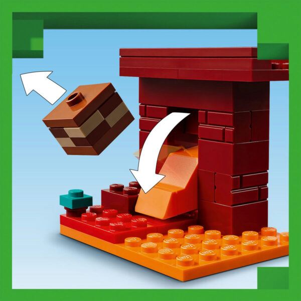 LEGO Minecraft - Batalie deasupra lavei în Nether 21266, 99 piese