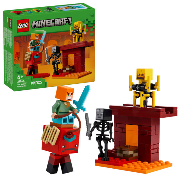 LEGO Minecraft - Batalie deasupra lavei în Nether 21266, 99 piese