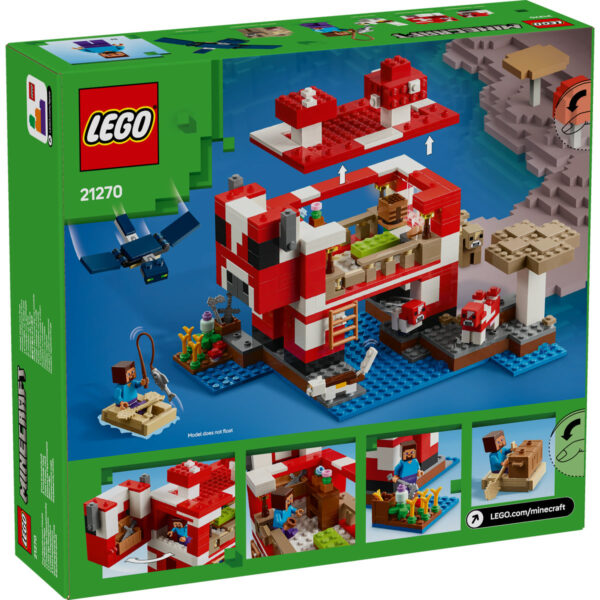 LEGO Minecraft - Casa Mooshroom 21270, 500 piese
