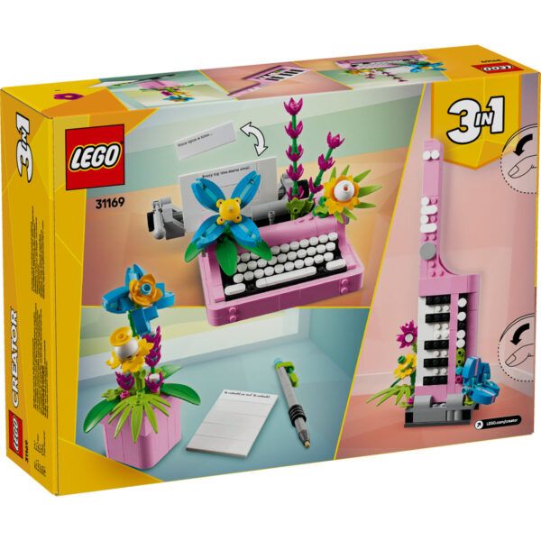 LEGO Creator - Masina de scris cu flori 31169, 363 piese