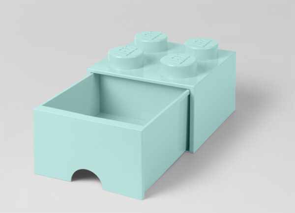 40051742-1 Cutii depozitare - Cutie depozitare LEGO 2x2 cu sertar, aqua 40051742, 0 piese