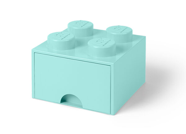 40051742 Cutii depozitare - Cutie depozitare LEGO 2x2 cu sertar, aqua 40051742, 0 piese