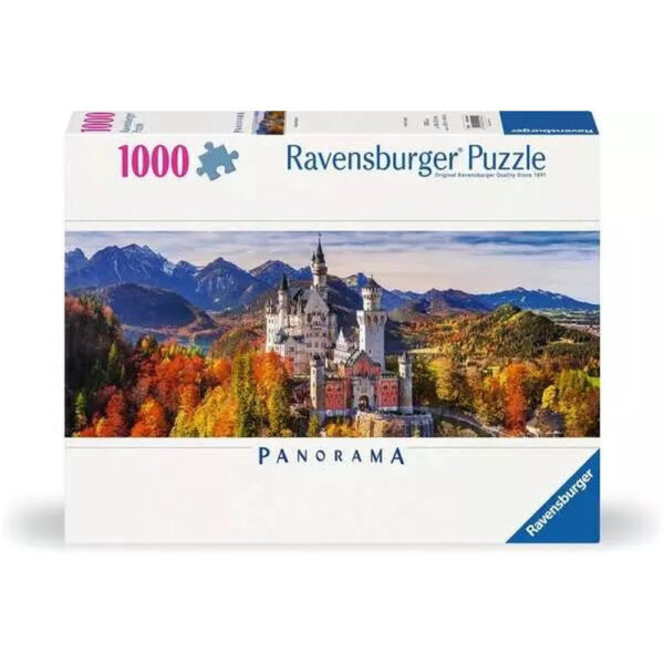 Ravensburger - Puzzle panorama Castel Neuschwanstein 1000 piese design nou - RVSPA00445