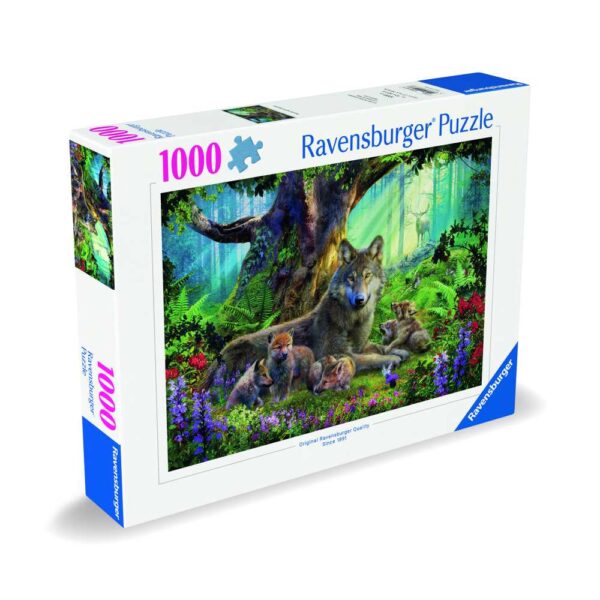 Ravensburger - Puzzle familie lupi 1000 piese design nou - RVSPA00477