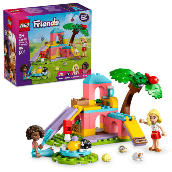 LEGO Friends - Teren de joaca pentru porcusori de Guineea 42640, 86 piese