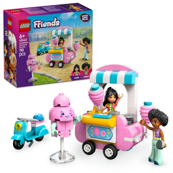 LEGO Friends - Taraba cu vata de zahar si scuter 42643, 110 piese