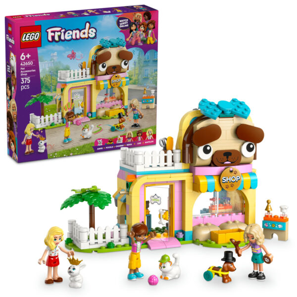 LEGO Friends - Magazin de accesorii pentru animale de companie 42650, 375 piese