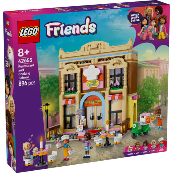 LEGO Friends - Restaurant si scoala de gastronomie 42655, 896 piese