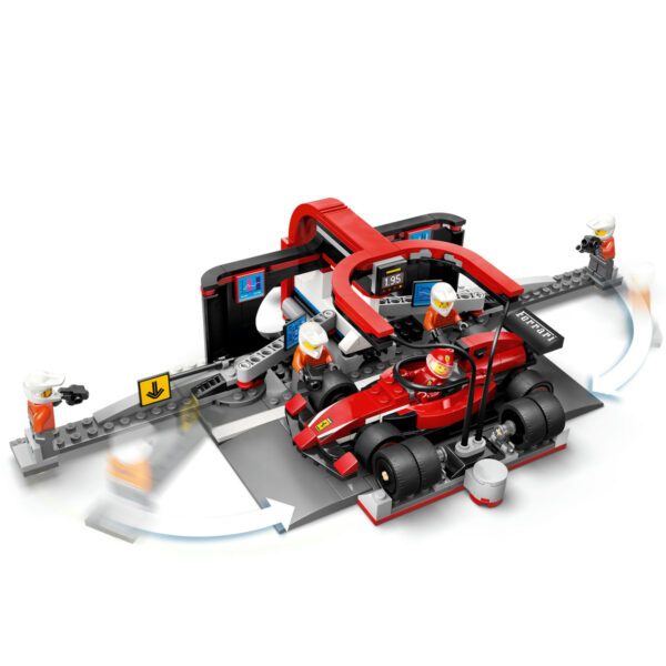 LEGO City - Boxa si mecanici F1 cu masina Ferrari 60443, 322 piese