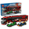60445-lego-city LEGO City - Camion F1 cu masinile F1 RB20 si AMR24 60445, 1086 piese