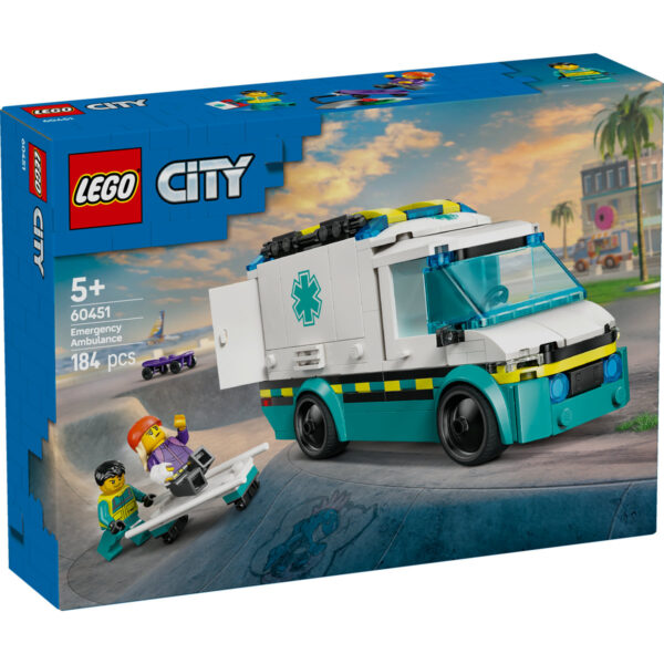 LEGO City - Ambulanta de urgente 60451, 184 piese