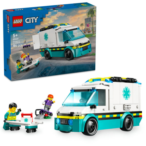 LEGO City - Ambulanta de urgente 60451, 184 piese