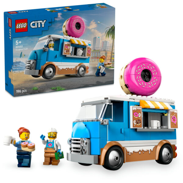 LEGO City - Furgoneta de gogosi 60452, 196 piese