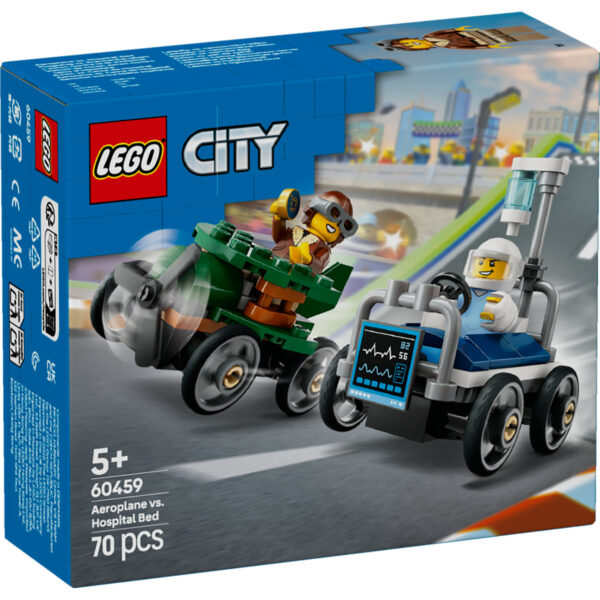 60459-lego-city-1 LEGO City - Pachet de curse Avion vs. pat de spital 60459, 70 piese