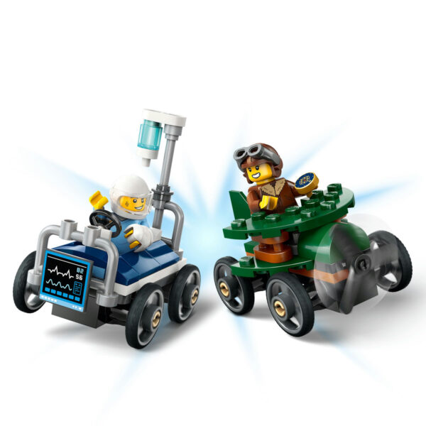 60459-lego-city-3 LEGO City - Pachet de curse Avion vs. pat de spital 60459, 70 piese