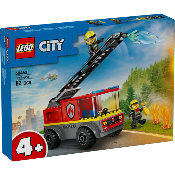 LEGO City - Camion de pompieri cu scara 60463, 82 piese