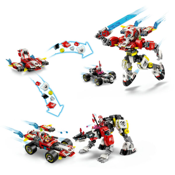 LEGO DREAMZzz - Robotul tigru al lui Cooper si masina hot rod a lui Zero 71497, 1006 piese