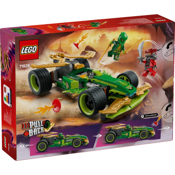 LEGO Ninjago - Masina de curse pull-back a lui Lloyd 71828, 181 piese