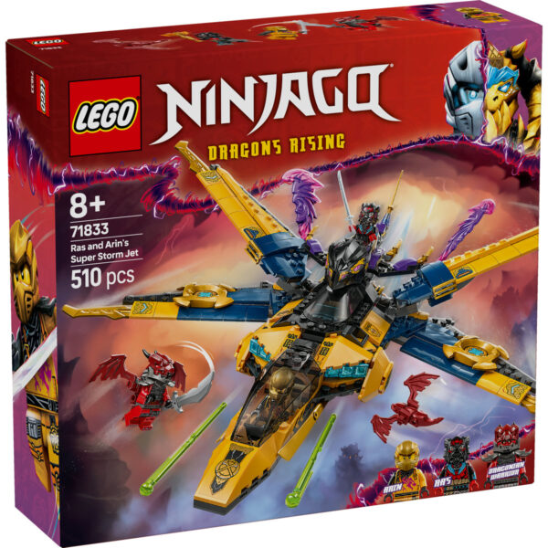 71833-lego-ninjago-1 LEGO Ninjago - Superavionul cu reactie al lui Ras si Arin 71833, 510 piese