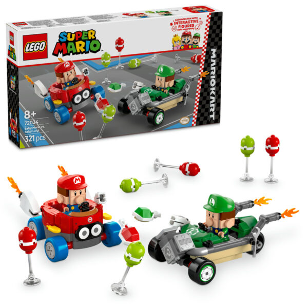 LEGO Super Mario - Mario Kart™ – Baby Mario si Baby Luigi 72034, 321 piese