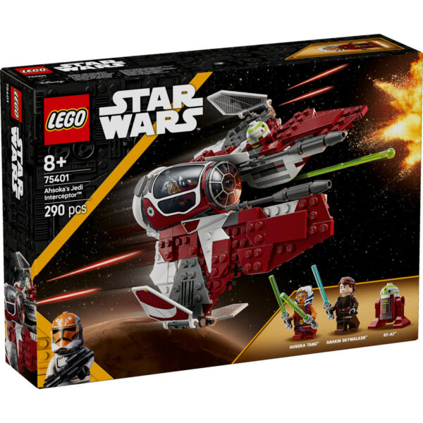 LEGO Star Wars - Nava Interceptor™ Jedi a lui Ahsoka 75401, 290 piese