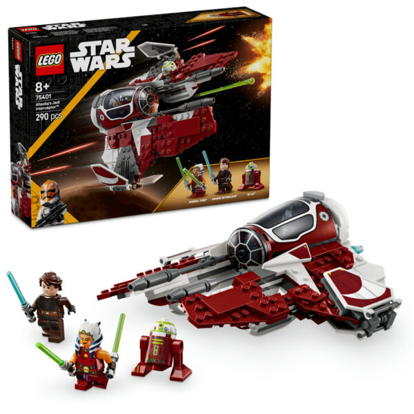 LEGO Star Wars - Nava Interceptor™ Jedi a lui Ahsoka 75401, 290 piese